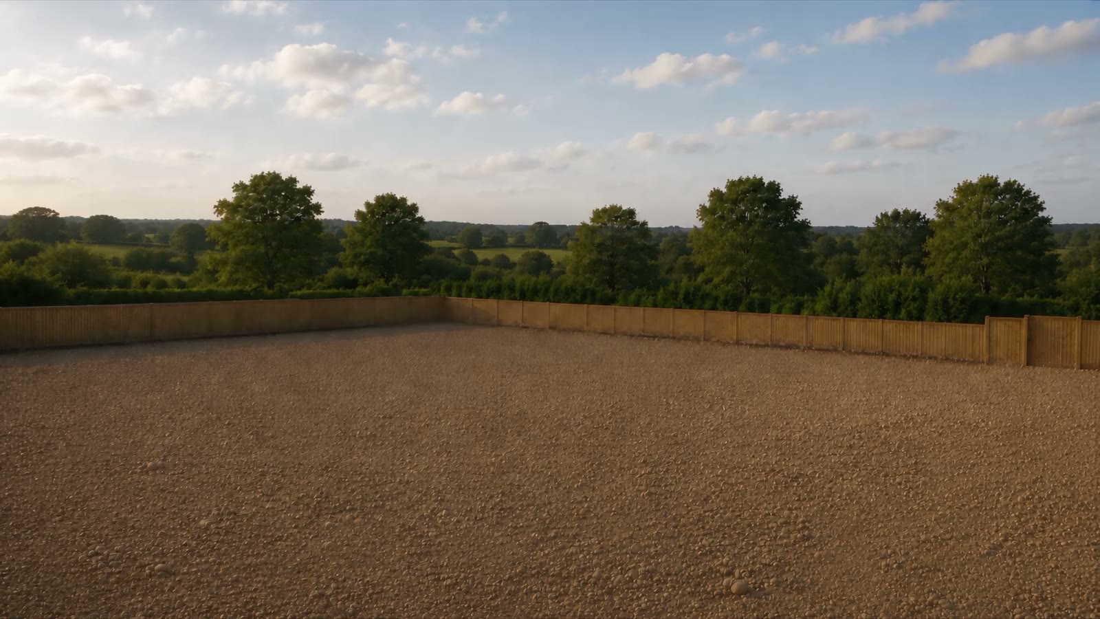 Fieldhouse — a cleared plot before construction